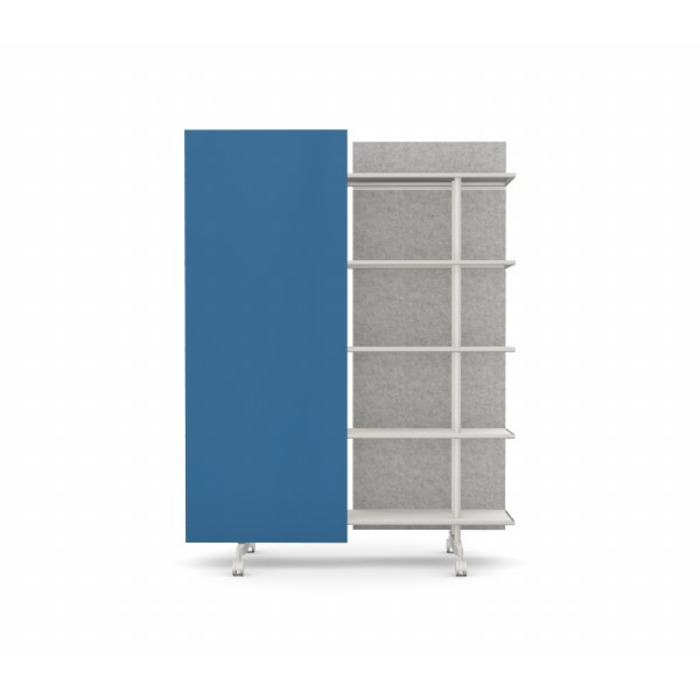 A08 Mobile Shelving Unit with Glass Writing Board