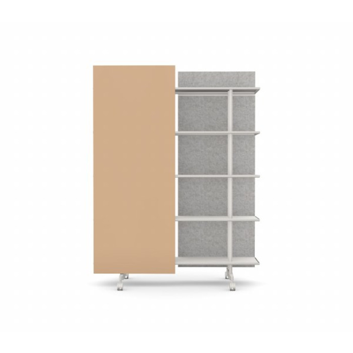 A08 Mobile Shelving Unit with Glass Writing Board