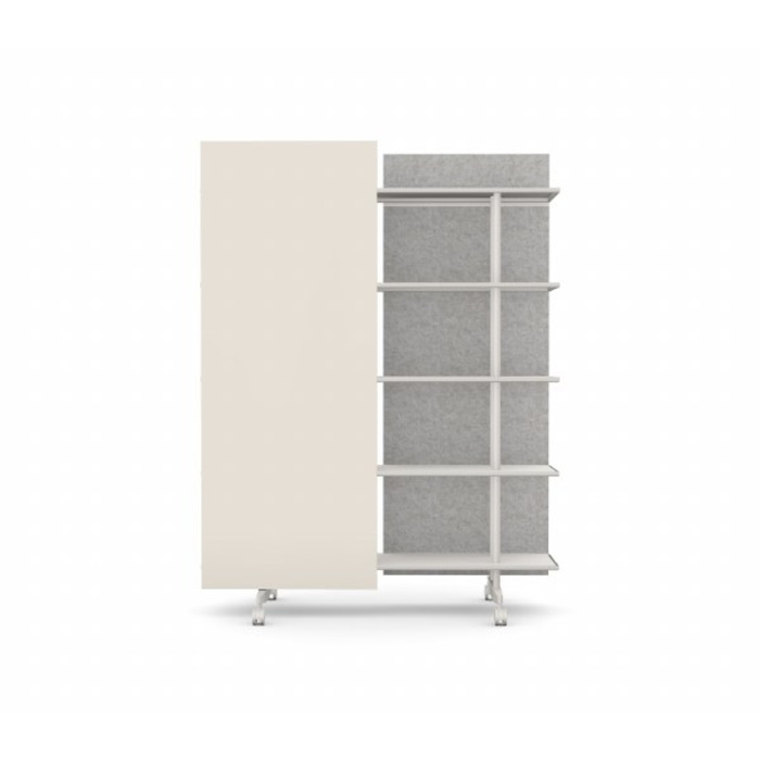 A08 Mobile Shelving Unit with Glass Writing Board