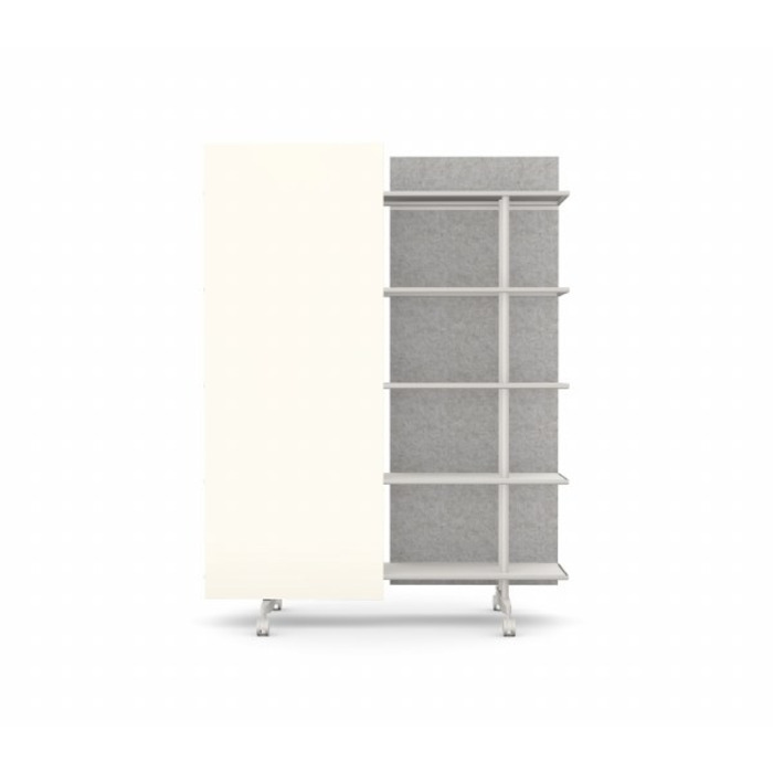 A08 Mobile Shelving Unit with Glass Writing Board