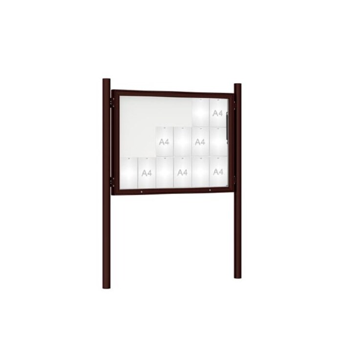 Premium Post Mounted Outdoor Noticeboard