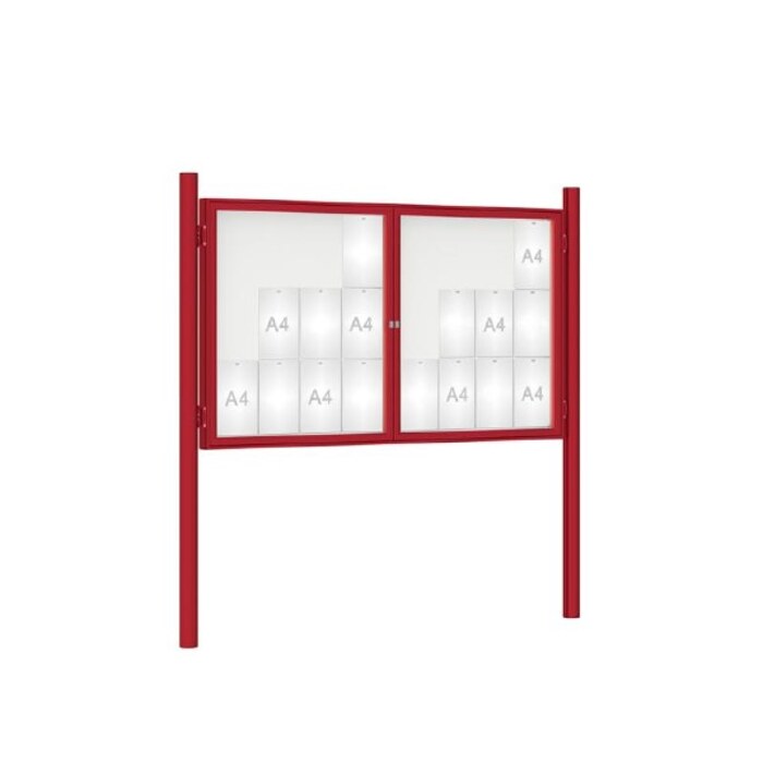 Premium Post Mounted Outdoor Noticeboard