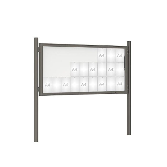 Premium Post Mounted Outdoor Noticeboard
