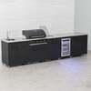 Draco Grills Titan 4 Burner Black Outdoor Kitchen Gas Barbecue with Side Burner, Fridge, Double Cupboard and Sink, Mid March 2026