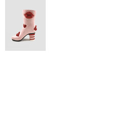 Medium Hearts & Lips Heeled-Boot Ceramic Vase
