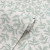 Arts & Crafts Leaf Wallpaper Sage Green & Cream World of Wallpaper AF0043