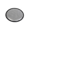 8" Metal Speaker Grille Black PVC Trim