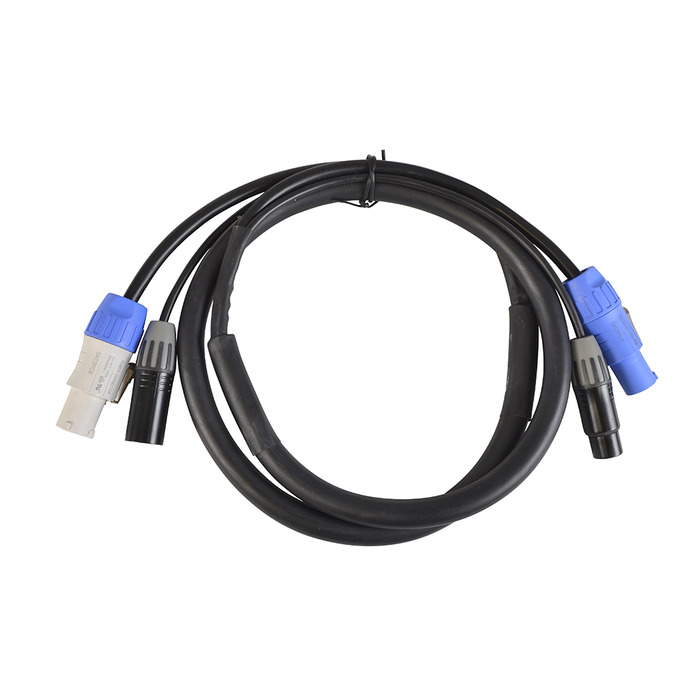 3 Pin XLR and Powercon Combi Cables DMX Lighting 15 Amp 1. 5m Length