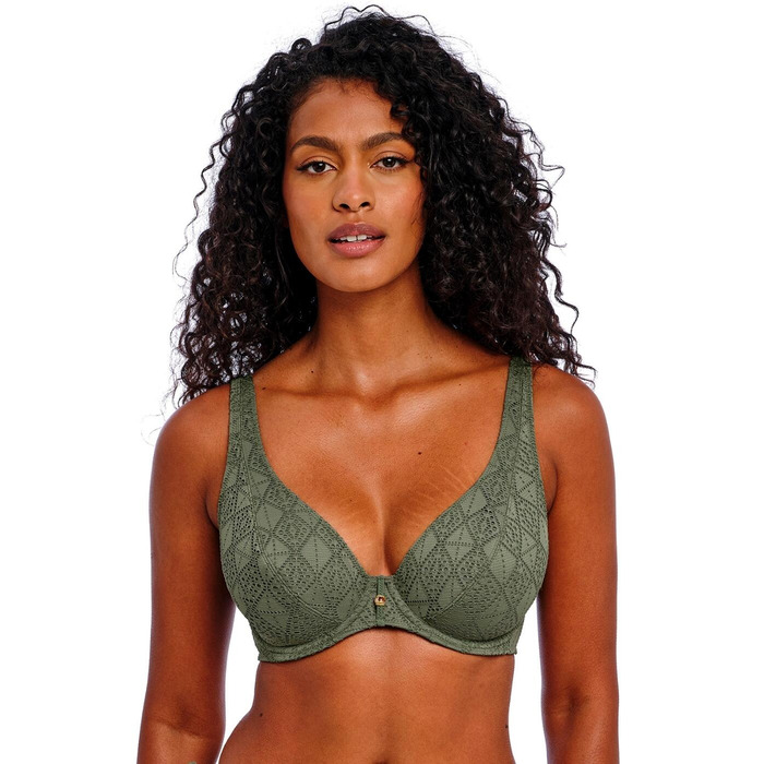 Freya Nomad Nights High Apex Bikini Top - Sage - 36H