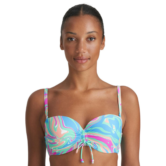 Marie Jo Arubani Padded Strapless Bikini Top - Ocean Swirl - 34C