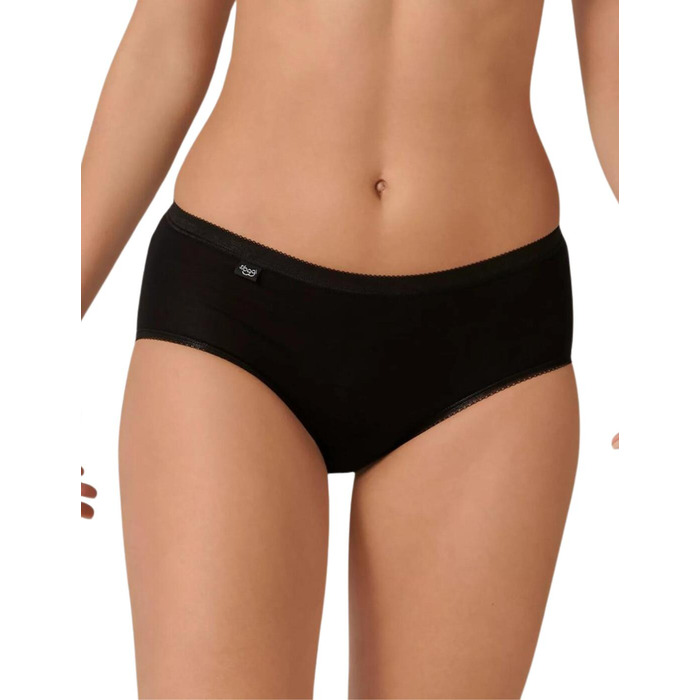 Sloggi Basic+ Midi Brief 2 Pack - Black - 2XL - 18