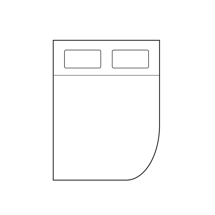 Cut Out Gradual Curve Corner