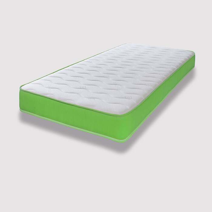 Starlight Beds™ 7" Deep Cool touch Luxurious soft Finish Memory Foam & Hybrid Spring Green Border Mattress - 2ft6 Small Single Mattress (75cm by 190cm