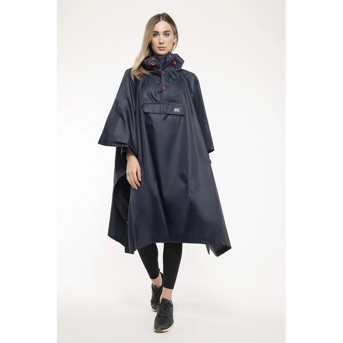 Mac In a Sac Packable Waterproof Poncho Navy