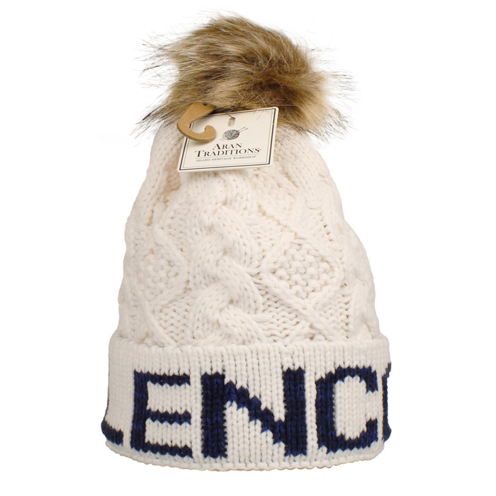 Aran Traditions Diamond Cable Glencoe Pom Pom Hat