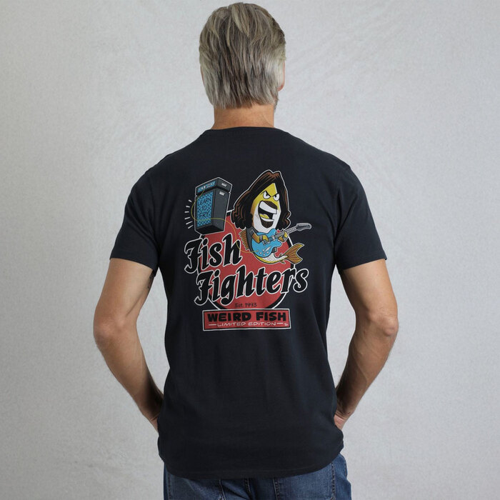 Weird Fish Fish Fighters Organic Cotton Artist T-Shirt Navy 3XL