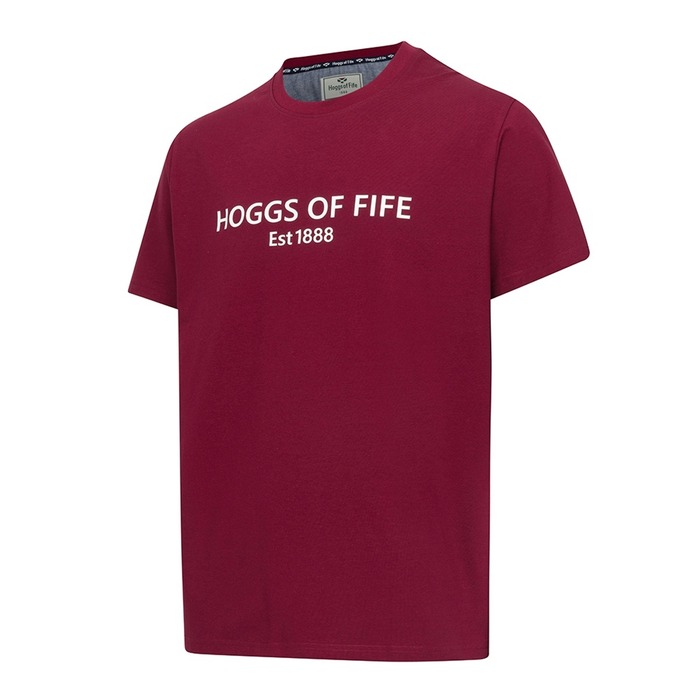 Hoggs of FIfe Men's Canonbie Printed T-Shirt Burgundy L