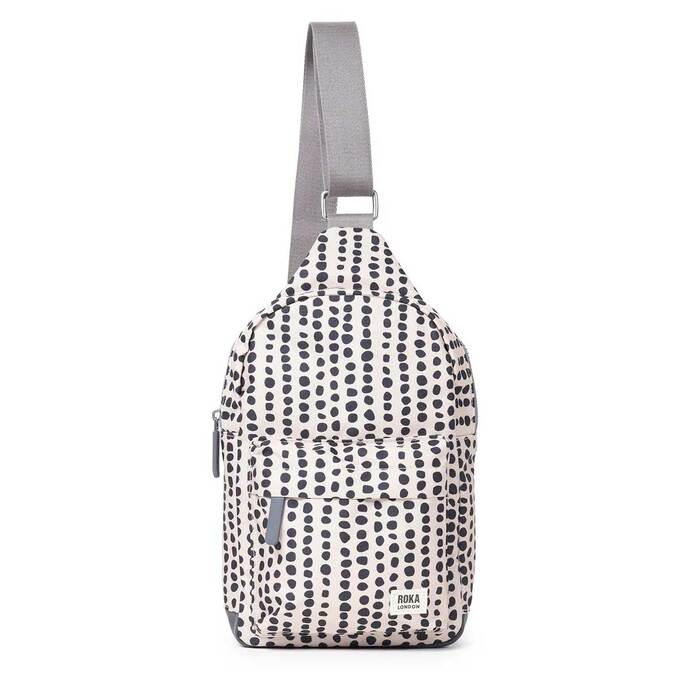 Roka London Willesden B Recycled Canvas Bag Linear Dot Large