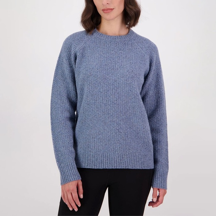 Swanndri Women's Lyttelton Waffle Stitch Crew Neck Jumper Oceanview 8