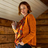 Weird Fish Women's Amiens Mixed Stitch Cardigan Nut 20