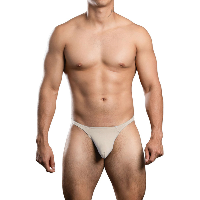 Andrew Christian Almost Naked No-Show Ultra Low Rise Thong - Taupe