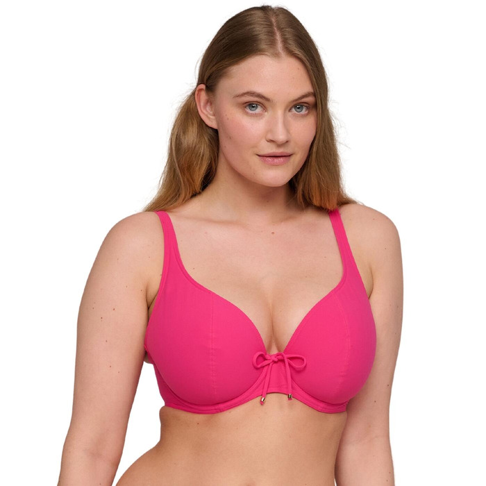 Prima Donna Swim Aswan Padded Plunge Bikini Top - Dragon Fruit - 36B