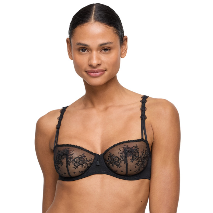 Marie Jo Annaelle Balcony Bra Vertical Seam - Black - 38C