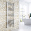 ELEGANT 1500x500mm Designer Straight Chrome Bathroom Heated Towel Rail Radiator