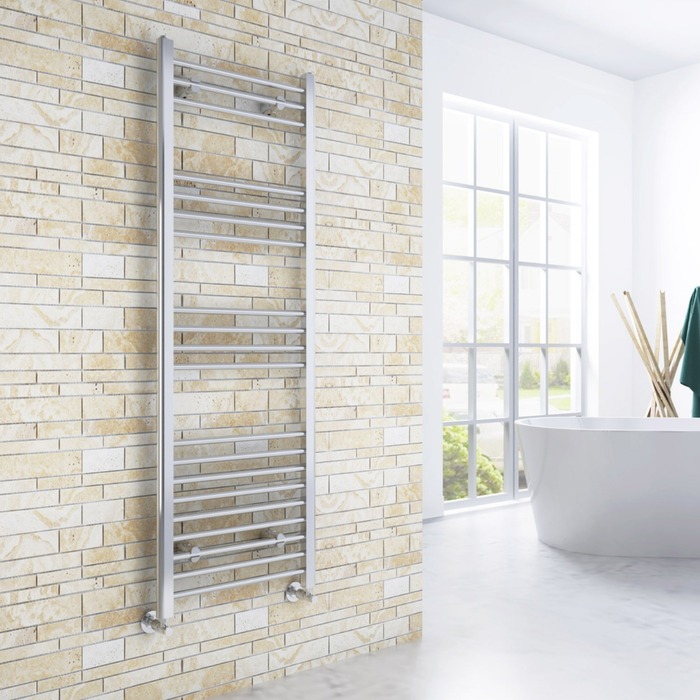ELEGANT 1500x500mm Designer Straight Chrome Bathroom Heated Towel Rail Radiator