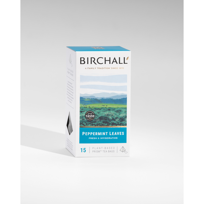 Birchall Peppermint Leaves - 15 Plant-Based Prism Tea Bags