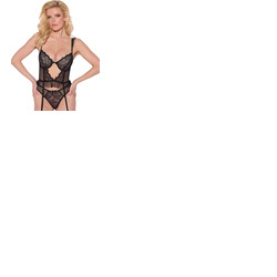 House Of Desire Portia Swiss Dot Bustier & Thong Set