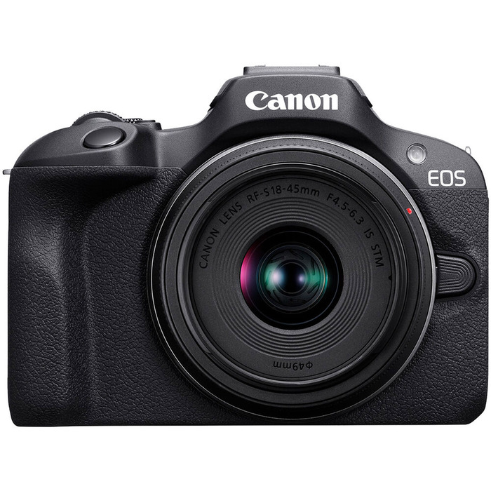 Canon EOS R100 Mirrorless Camera with RF-S 18-45mm f/4. 5-6. 3 IS STM Lens