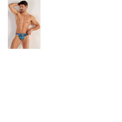 HOM FUNKY STYLE G-String - Navy Blue Print