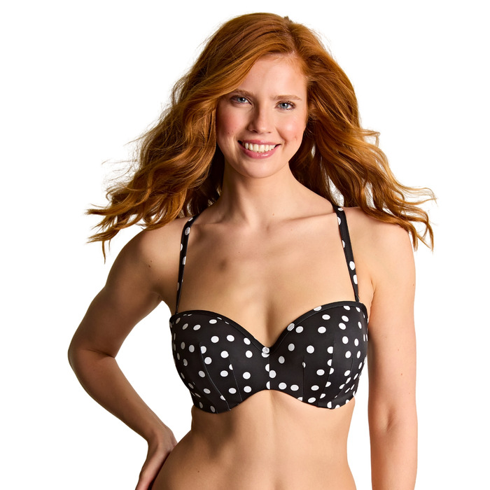 Panache Polka Dot Scarlett Bandeau Bikini Top
