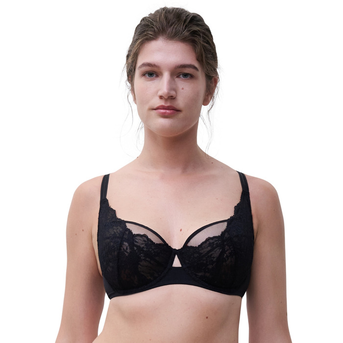 Chantelle Crush Half-Cup Support Bra - Black - 30D