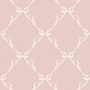 Tied with a Bow Wallpaper Pink / Cream World Of Wallpaper 50480