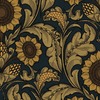 Laurence Llewelyn-Bowen Sunnyside Up Floral Wallpaper Yellow / Dark Blue LB25147
