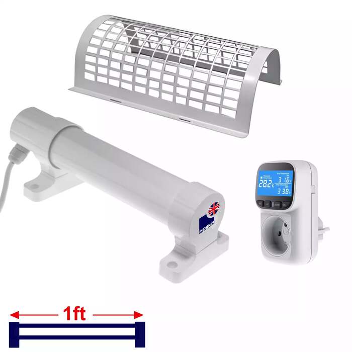 Morris 1ft Tube with Guard, Thermostat and Timer Set