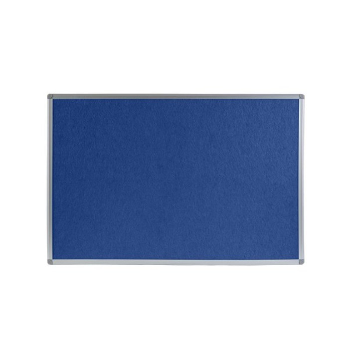 Boards Direct Felt Noticeboard Aluminium Frame 900 x 600mm BLUE