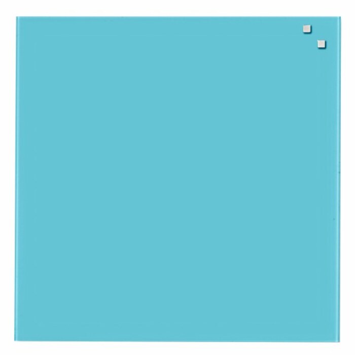 NAGA Magnetic Glass Noticeboard TURQUOISE 45 x 45cm