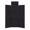 6 Panel Folding Display Stand Grey Frame/Black Fabric