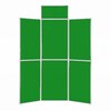 6 Panel Folding Display Stand Grey Frame/Green Fabric