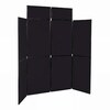 8 Panel Folding Display Stand Black Frame/Black Fabric