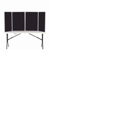 4 Panel Maxi Desk Top Display Stand Grey Frame/Black Fabric
