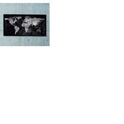 'Artverum' World Map Magnetic Glass Board