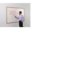 WriteOn Eco-Friendly Whiteboard 1500 x 1200mm Light Oak effect frame