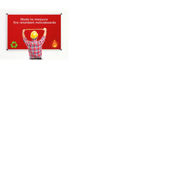 Made to Measure Felt Noticeboard Up to 2400x1200mm Red Fabric Aluminium Frame