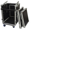 Rack Flight Case Case With 10U Sloping Top And 12U Bottom Space
