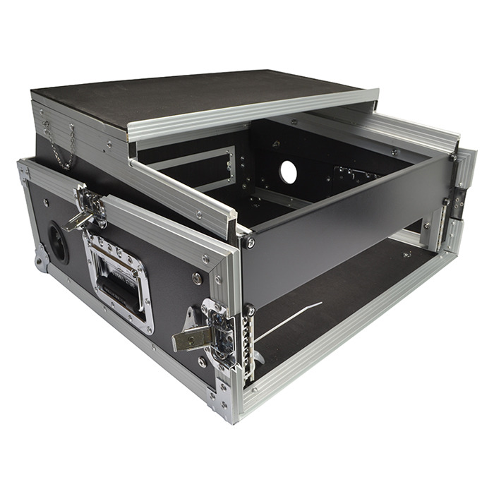 2U Mixer Case with Laptop Shelf