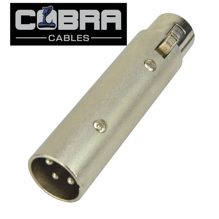 DMX XLR Adaptor - Converts 3 Pin Male to 5 Pin Female